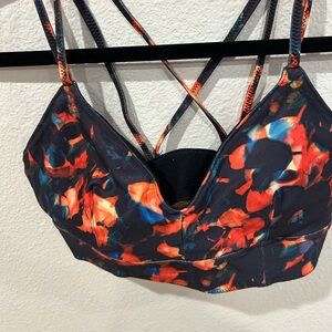 JoyLab Black and Red Sports Bra with Adjustable Straps